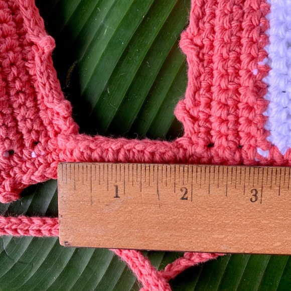 Boho-Chic Organic Cotton Crochet Bikini Top - Picture 5 of 6